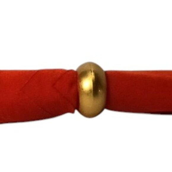 Vintage Gold Acrylic Lacquered Napkin Rings Set of 4 Size 2.5"‎ - Picture 4 of 4